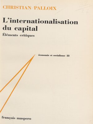 cover image of L'internationalisation du capital